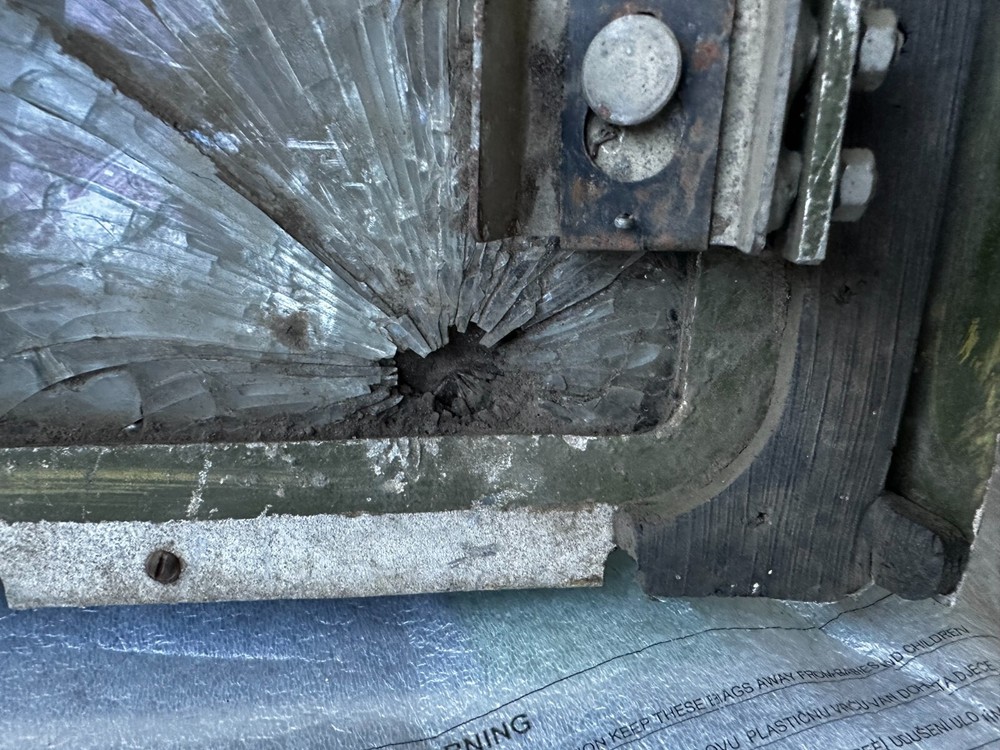 Tank T-72 window from the hardware