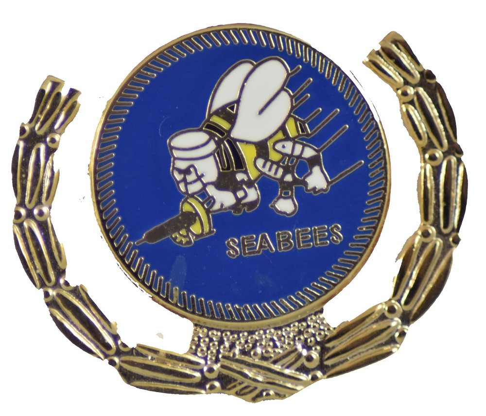 SEABEES WREATH HAT PIN