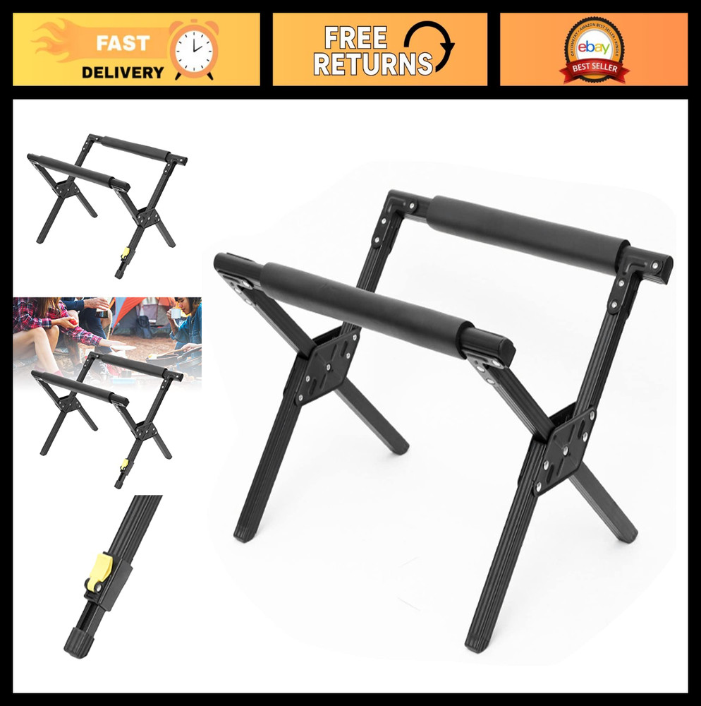 Folding Camping Cooler Stand - Adjustable Aluminum Frame, Stable & Strong Load B