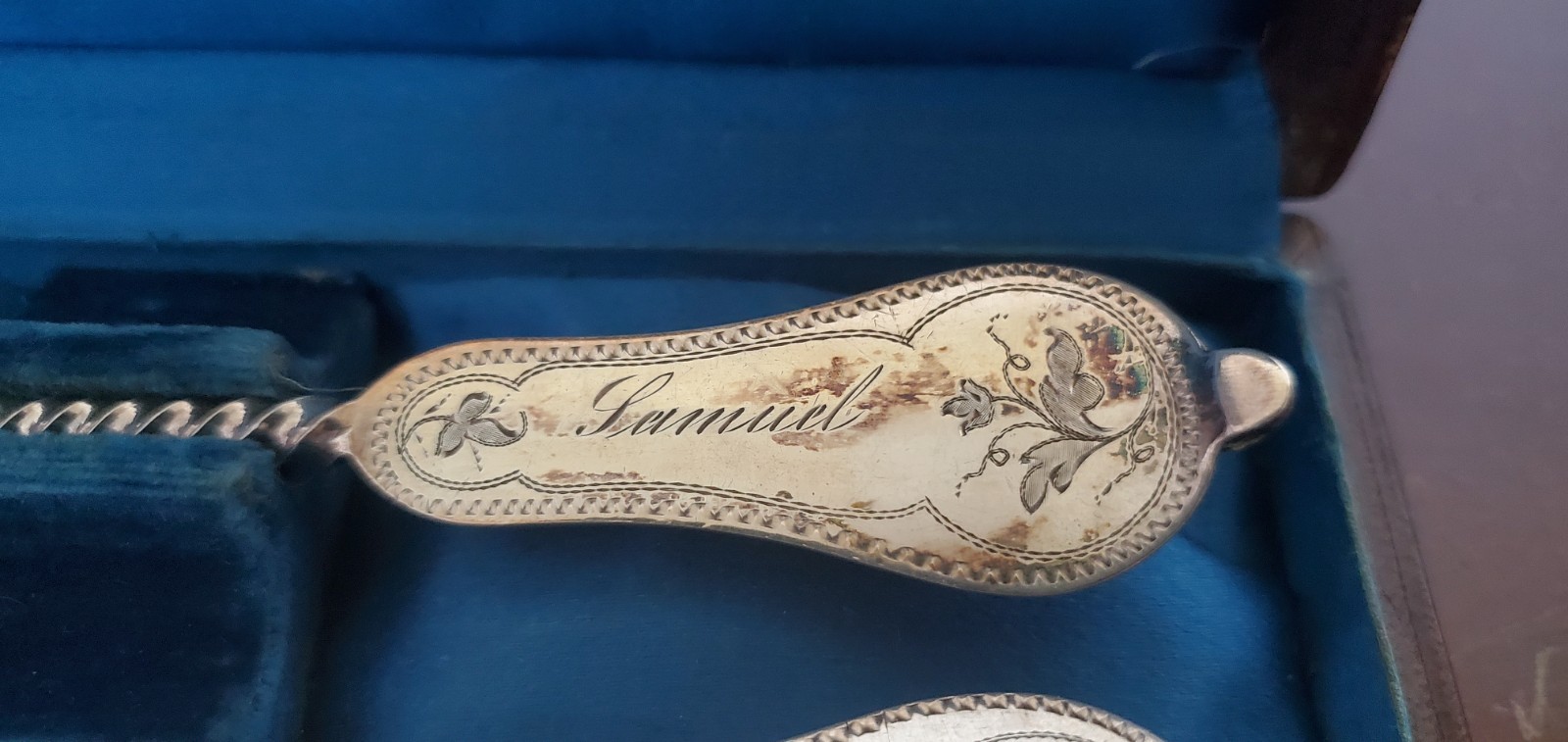 Antique Duhme & Co Coin Silver Flatware set / box Cincinnati Ohio Silversmith