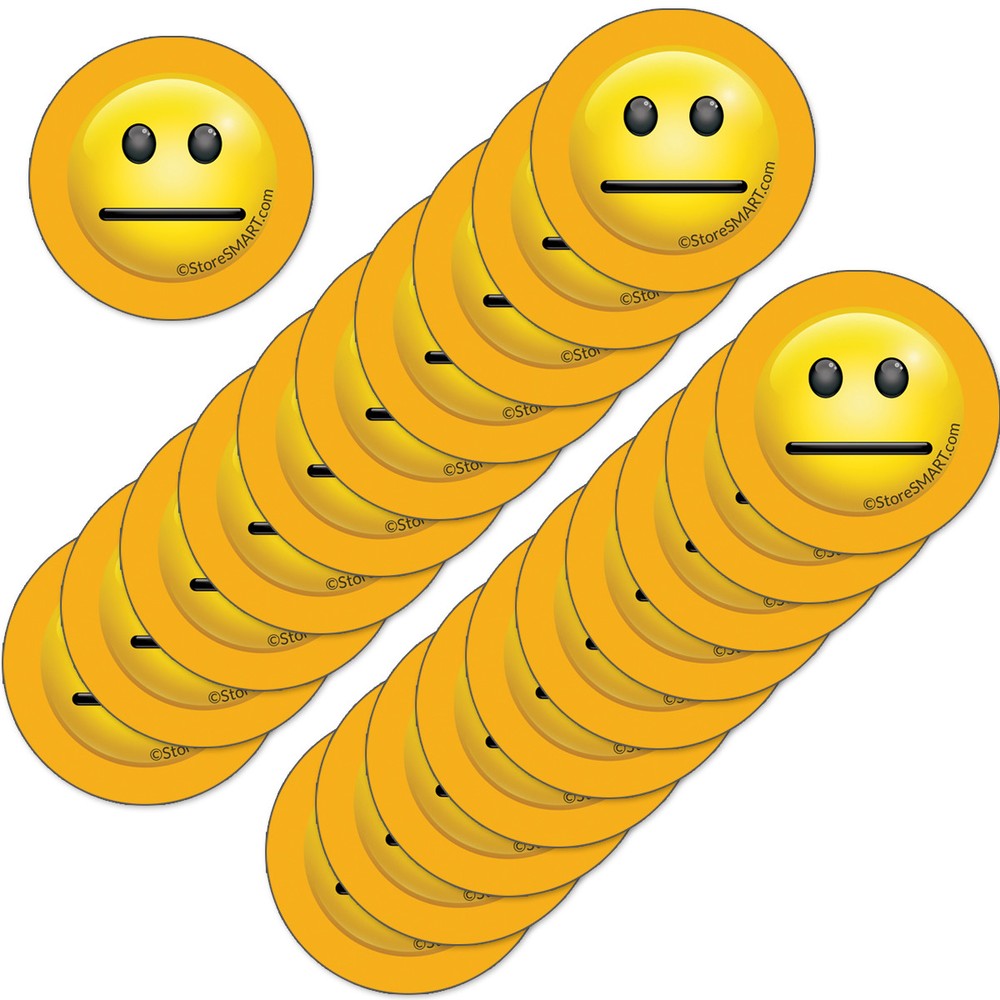 StoreSMART - 1" Mood Magnets for Status Visualization - 10-Pack - FACE1-_-10