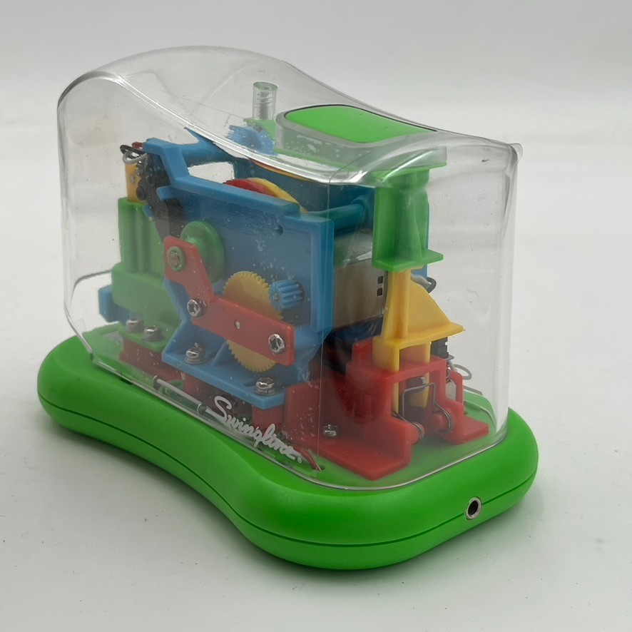 Vintage Swingline See Through Clear Stapler Electronic Stapling Machine Green