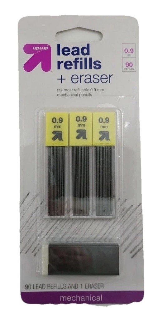 up & up Lead Refills + Eraser 0.9mm #2
