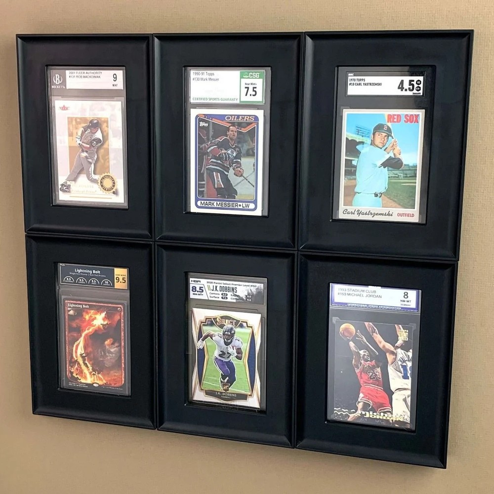 BCW Wall Mountable Interlocking Graded Card Display Frames Black New