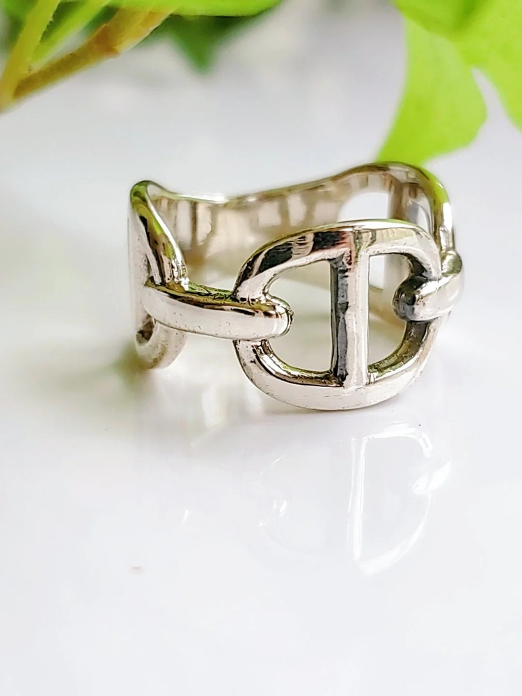 Sterling Silver Chunky Chain Ring