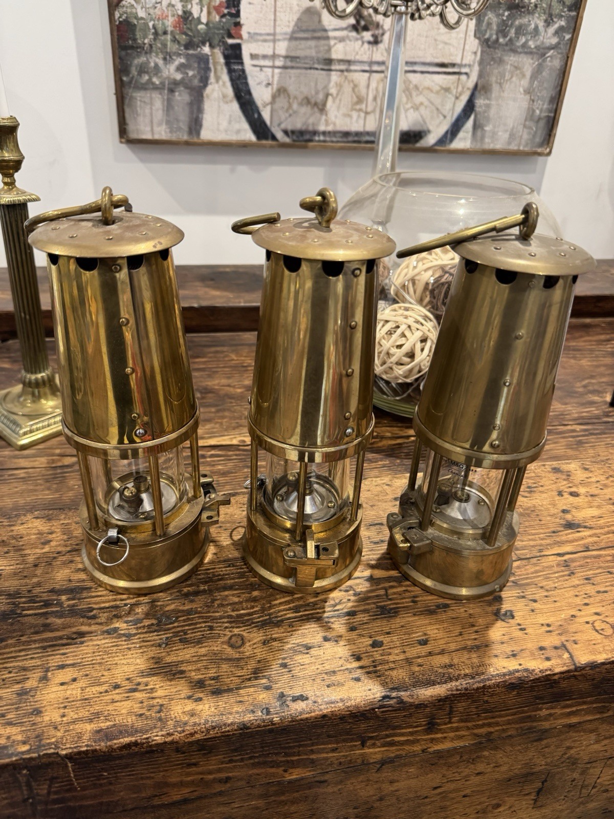 3 X Almost Identical Eccles Safety Lamps by The Protector Lamp Lighting Type 6