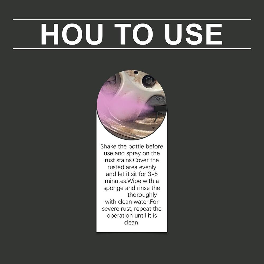 120ML Car Rust Removal: Powerful Rust Remover Spray for Rust Removal Fast