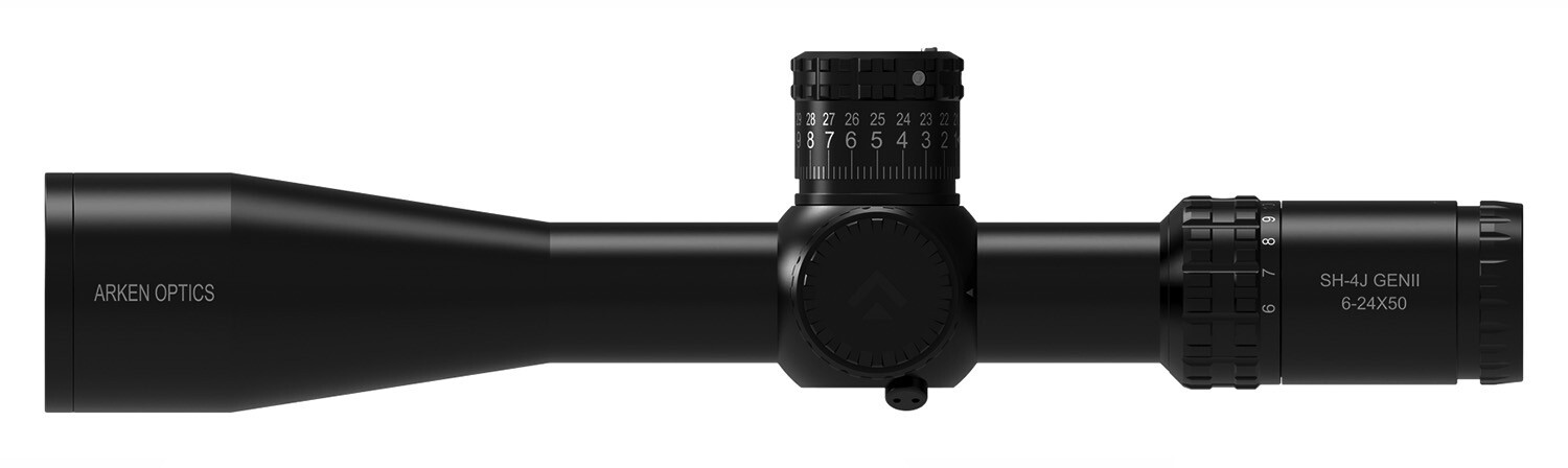Arken Optics SH-4J GENII 6-24X50 FFP MIL VHR Reticle with Zero Stop - 34mm Tube