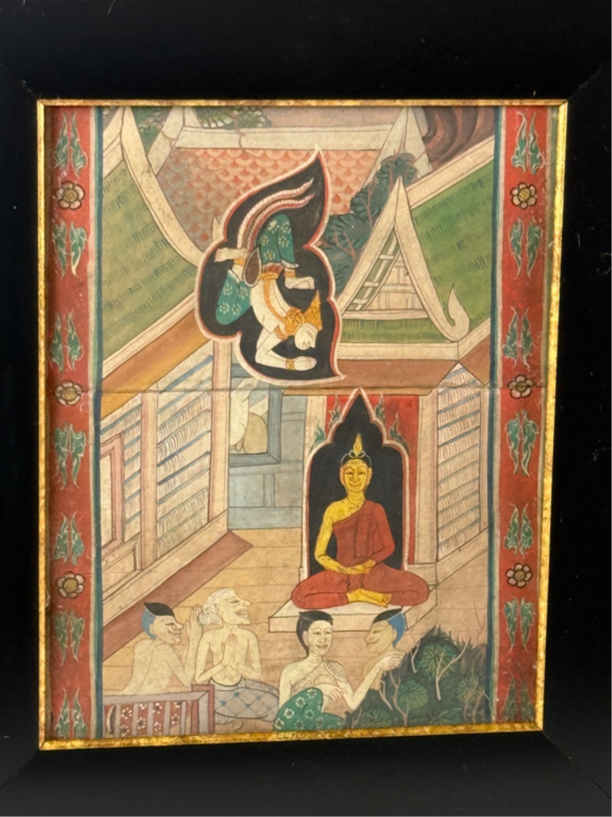 (2) A Pair OF ILLUMINATED THAI BUDDHIST MANUSCRIPT PAGES