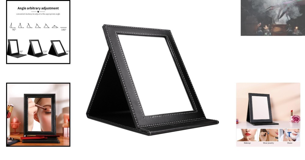 Compact Rectangular Travel Mirror with Cushioned Cover - Ideal Gift for All