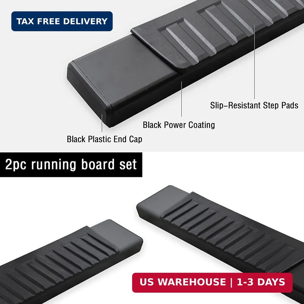 COMNOVA 6 Inches Running Boards& Steps Step Bars Compatible with 2019-2026 Chevy