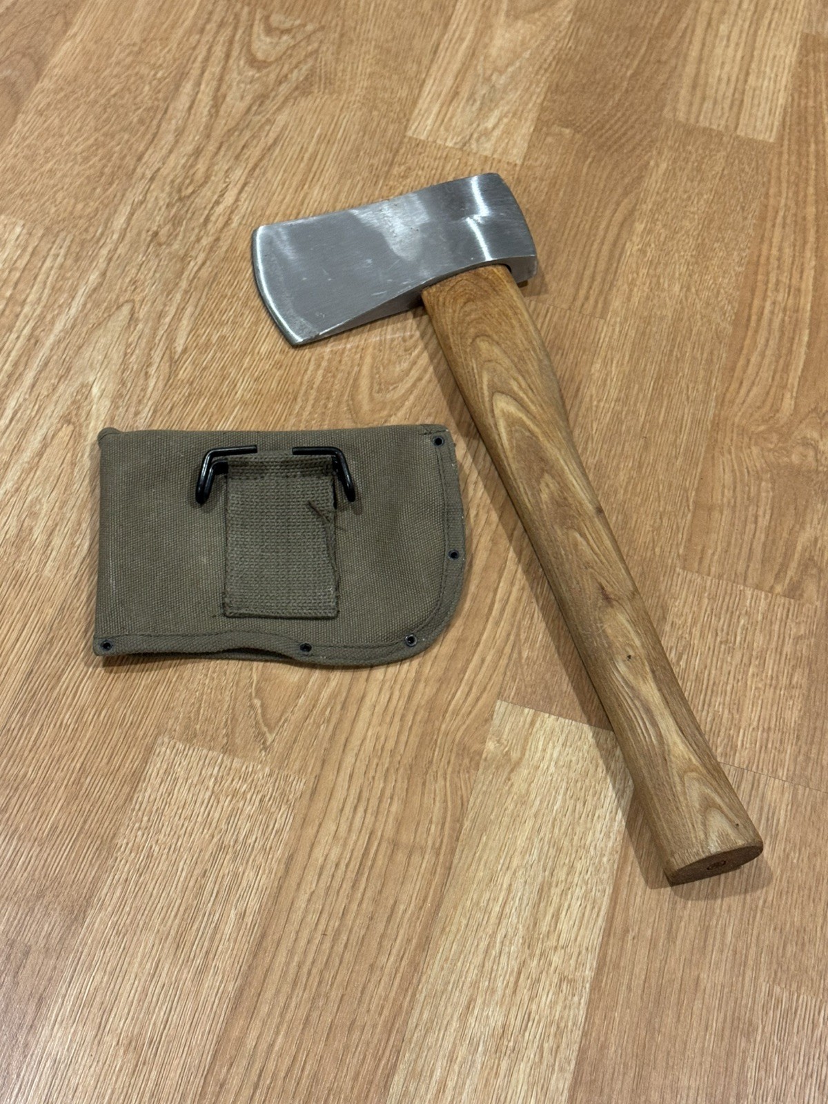 Swiss Military Surplus Hatchet Axe with Canvas Rothco Axe Sheath