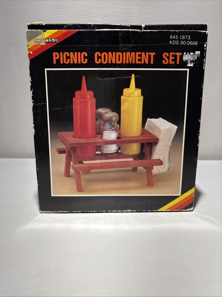Vintage Menards Picnic Condiment Set