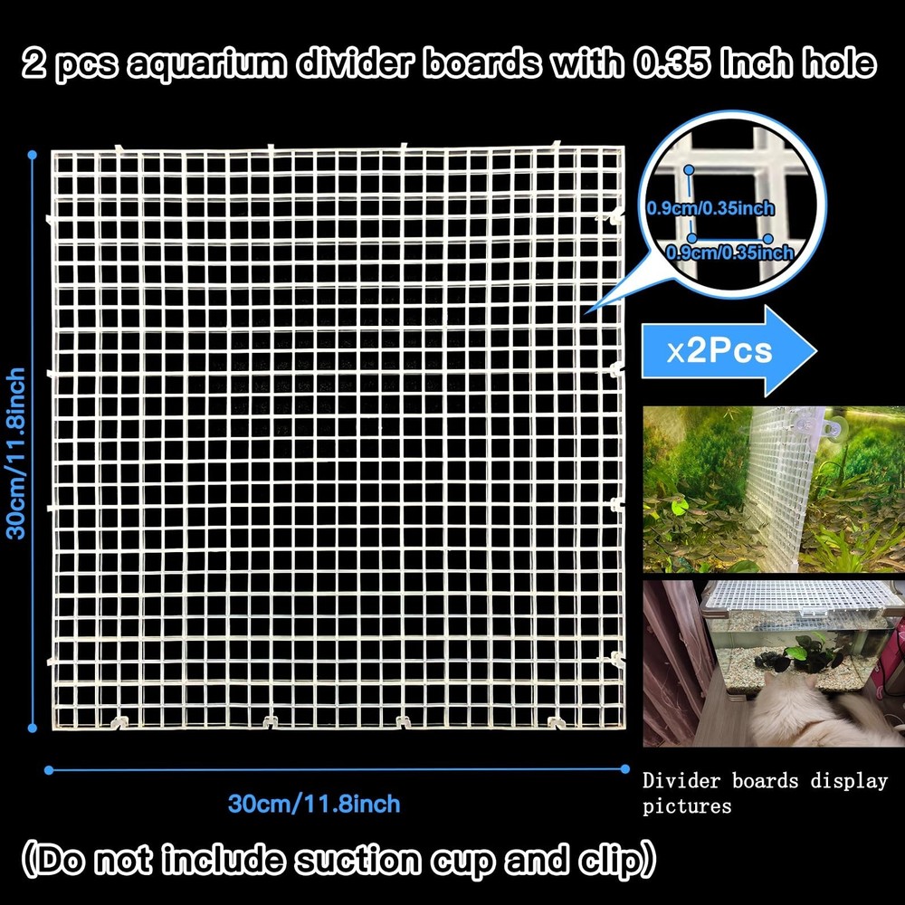 Adjustable Aquarium Fish Tank Divider Filter Bottom Plastic Grid Fish Tank Is...