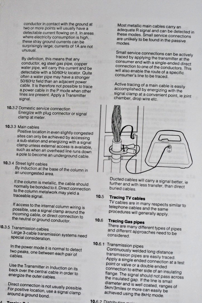 Radiodetection® RD400 Buried pipe and cable locator User instructions