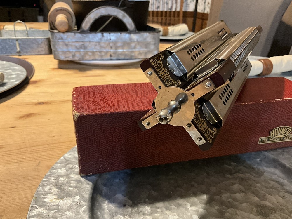 HOHNER Germany 4 Side HARMONICA Tremolo W/ Box