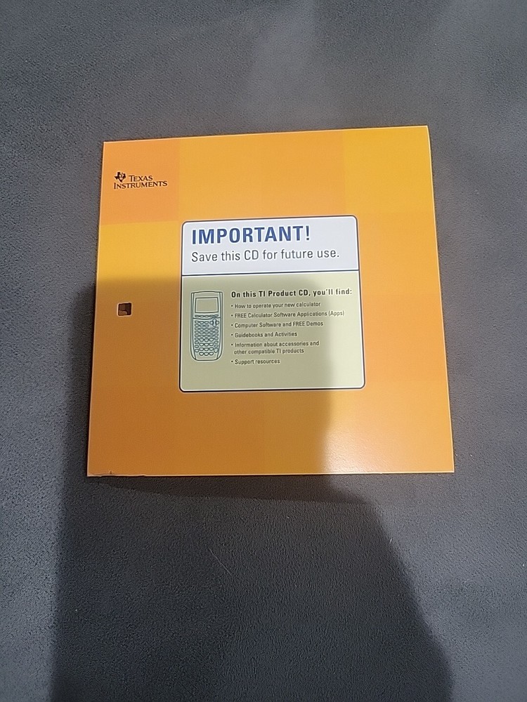 TI Graphing Product Software CD V 1.3 TI 83 & 84 Plus 2005