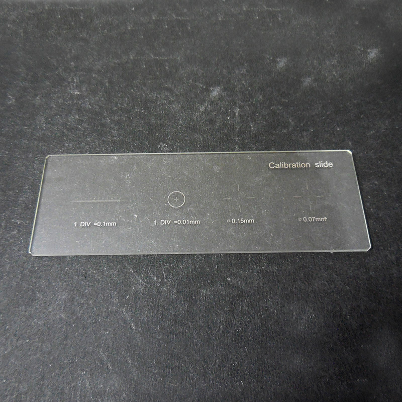 Cross Dot 0.01MM Microscope Stage Micrometer Calibration Slide w/ 4-Scales