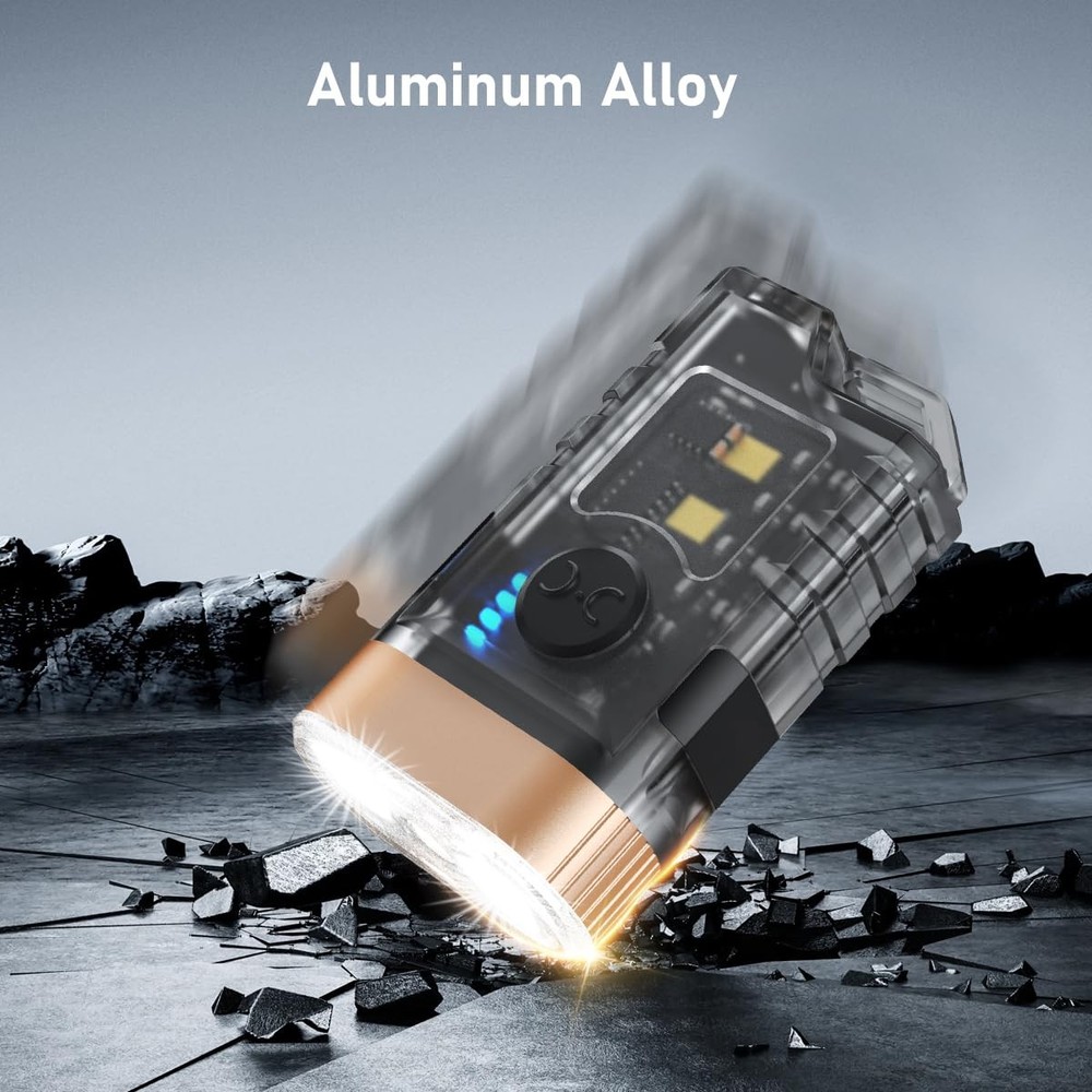 LED Small Powerful EDC Flashlight with Warm White Red Mini 4pc