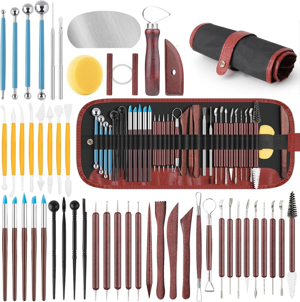 Pottery Clay Sculpting Tools Kit for Ceramic Modeling Trimming Carving