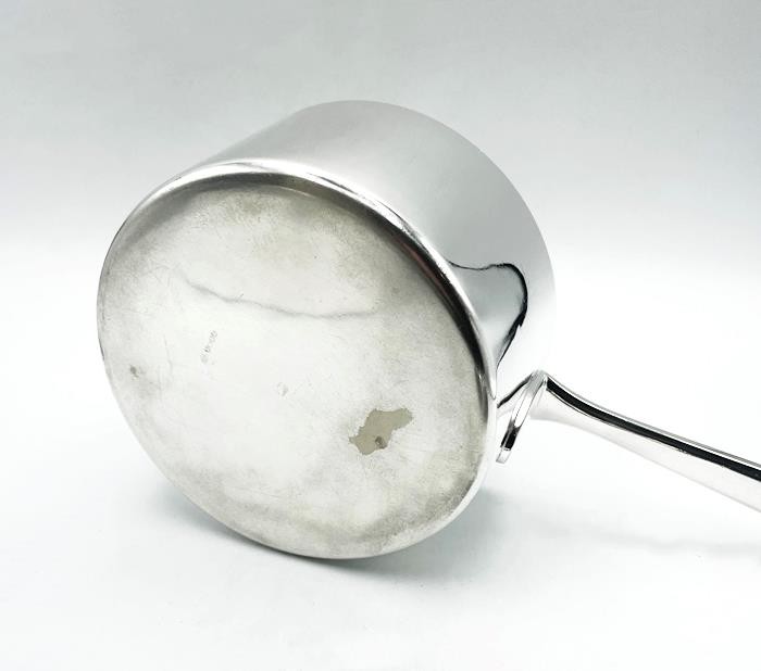 ASPREY LONDON RARE PAIR SAUCEPANS EDWARDIAN SILVER PLATED