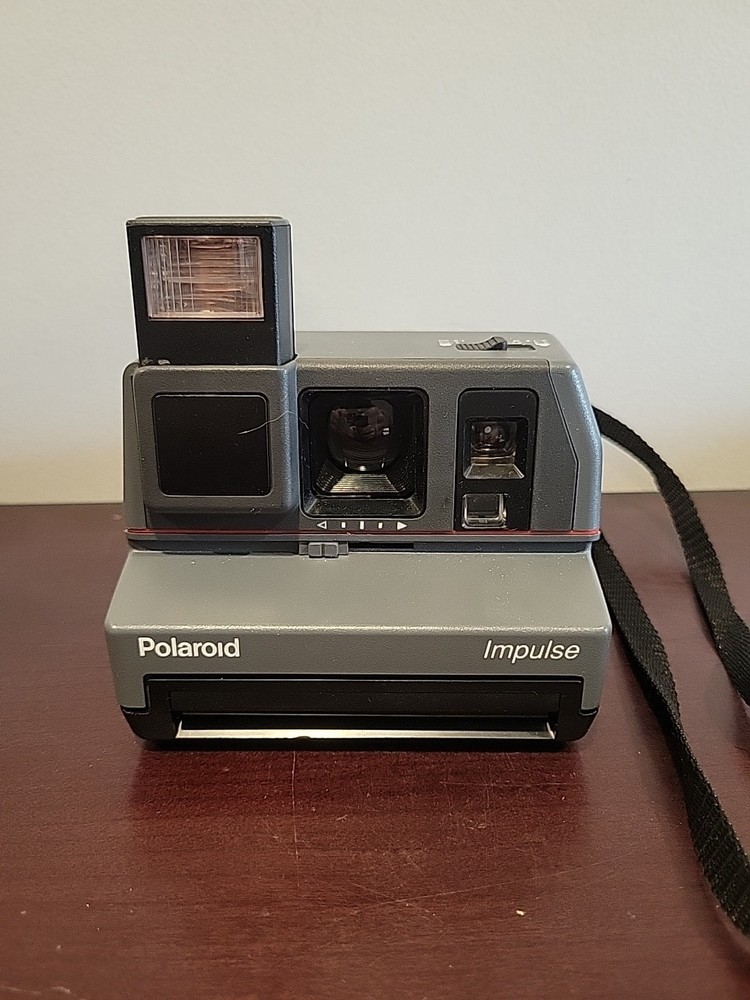 Vintage Polaroid Impulse 600 Camera | Gray | Pop-Up Flash | Untested