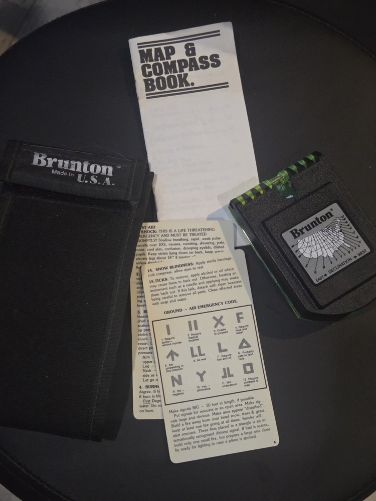 Brunton Declination Mirrored Sighting Compass With Pouch