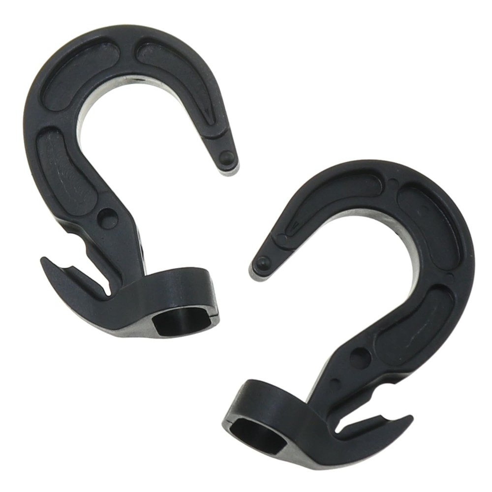 20PCS Black Plastic Adjustable Hooks Elastic Rope Binding Rope Hook Bungee Ro...