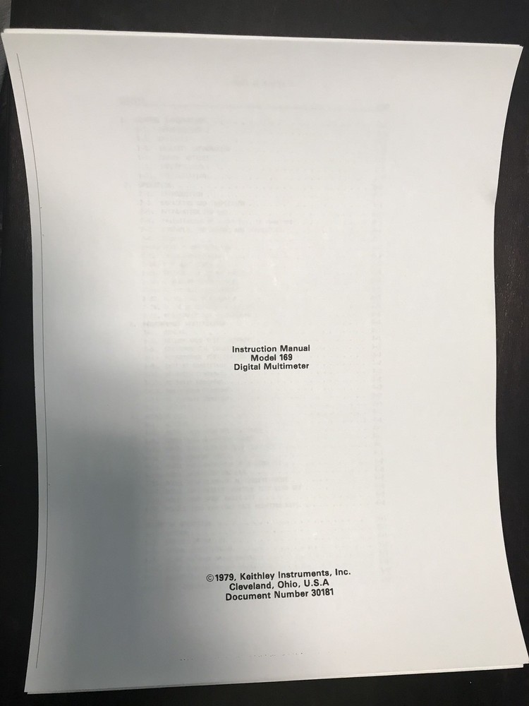 Keithley 169-DMM KEITHLEY 169 MULTIMETER