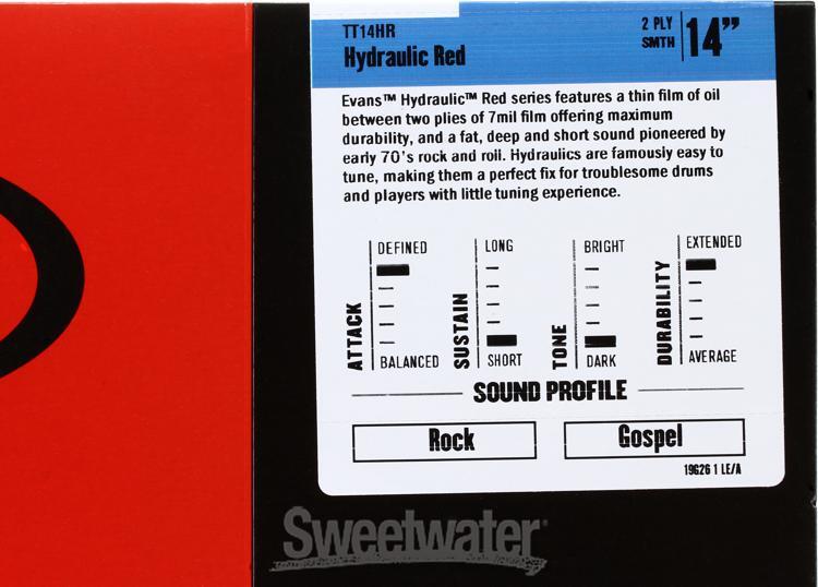 Evans Hydraulic Series Drumhead - 14" - Red