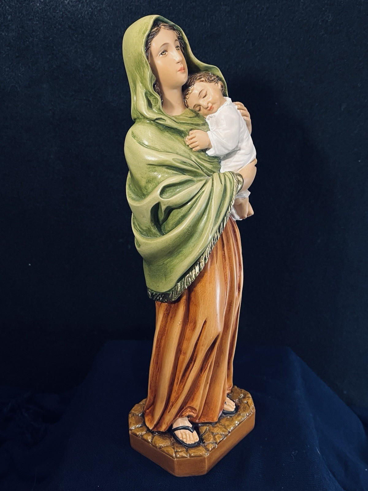 Virgin Mary Madonna Child Statue Catholic Religious 11” Mother & Baby Jesus