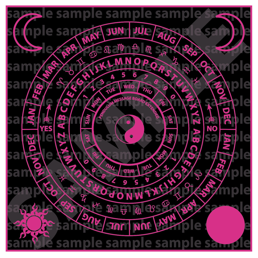 Pendulum Message Board Extended (Laminated) *** PINK ****