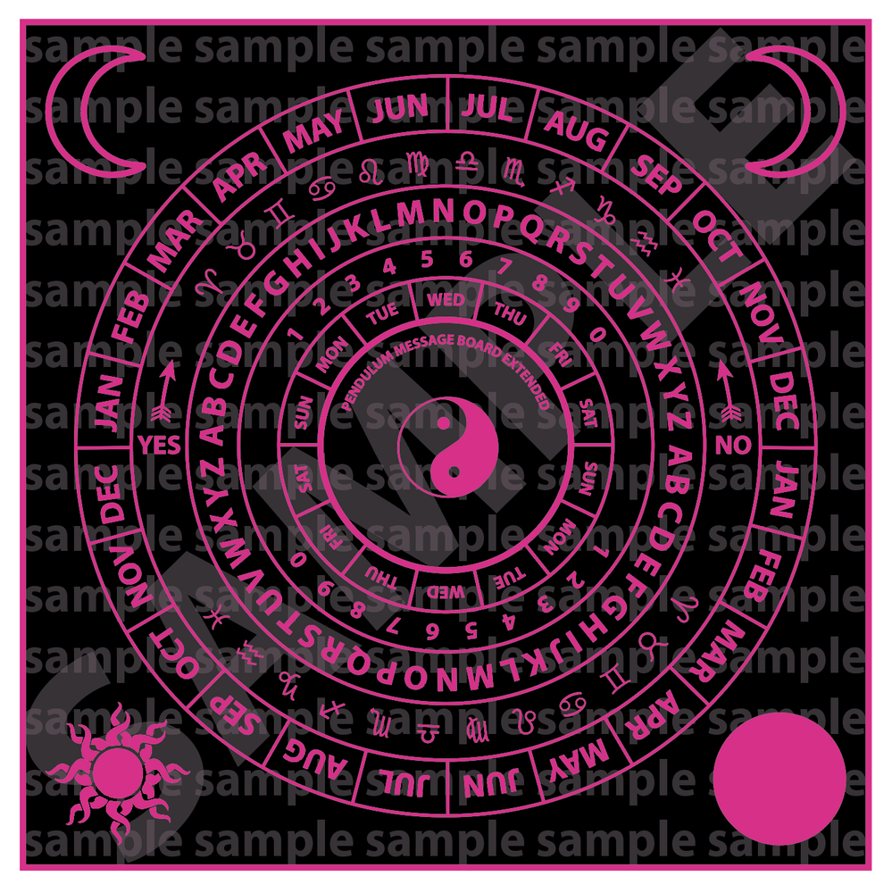 Pendulum Message Board Extended (Laminated) *** PINK ****
