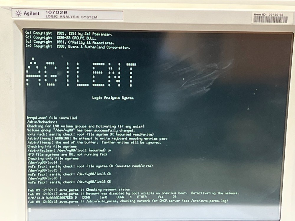 Agilent 16702B Logic Analyzer Analysis System with Opt # 003 and 16717A Module