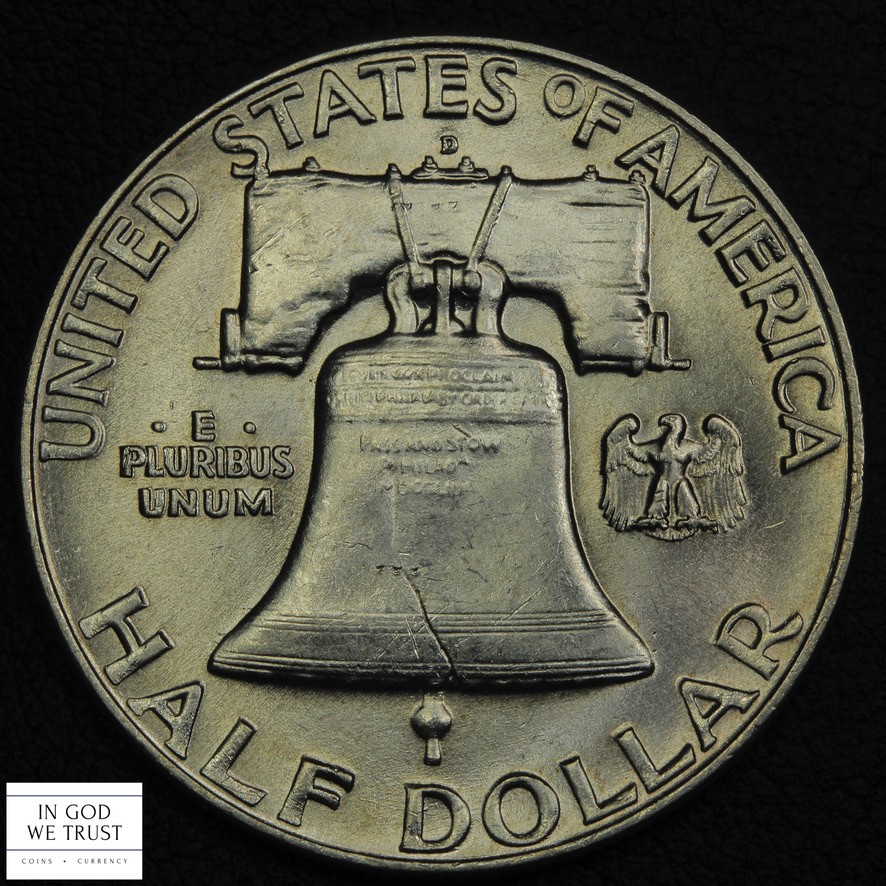 1954 D Franklin Silver Half Dollar 50C