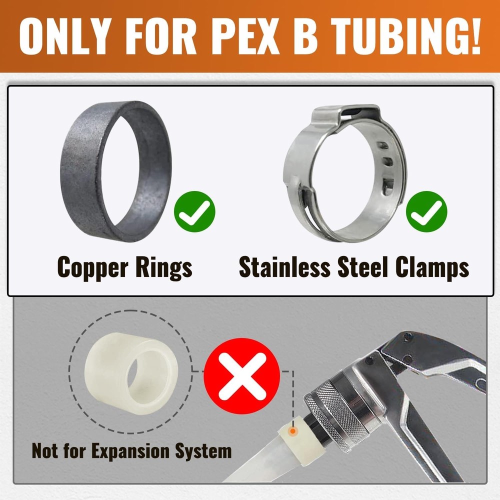 36-Pack 3/4" PEX Fittings, 12 Each Elbow Tee Coupling