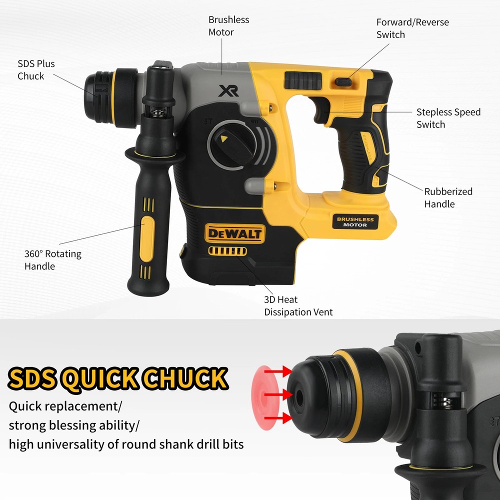 DEWALT DCH273 Rotary Percussion Drill Hammer 18V/20V MAX