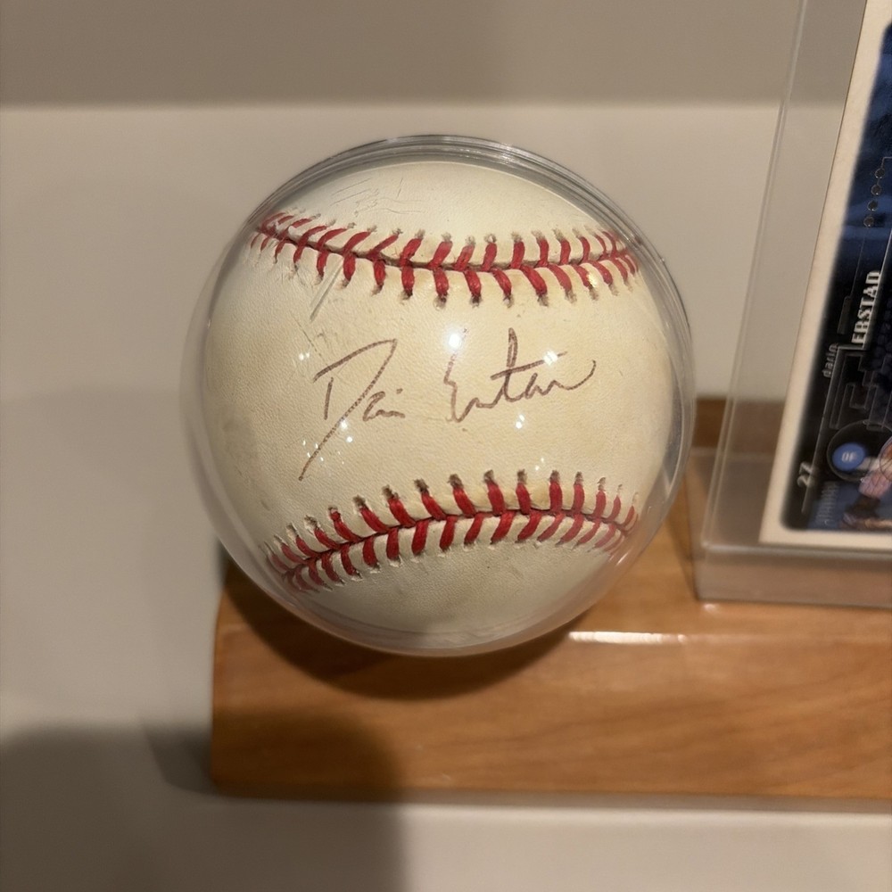 Darin Erstad Signed Autographed Baseball MLB with Upper Deck Card