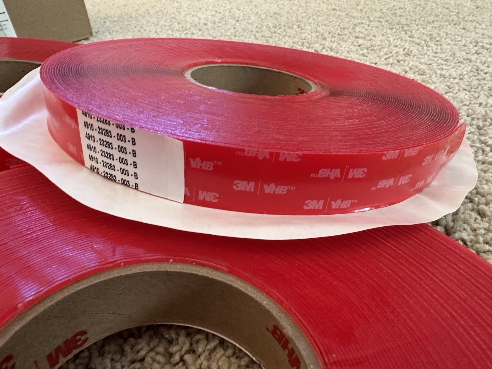 3M VHB Tape 4910 - Clear - 1.000in x 36yd - CASE OF (9) ROLLS - 324yd / 296.262m