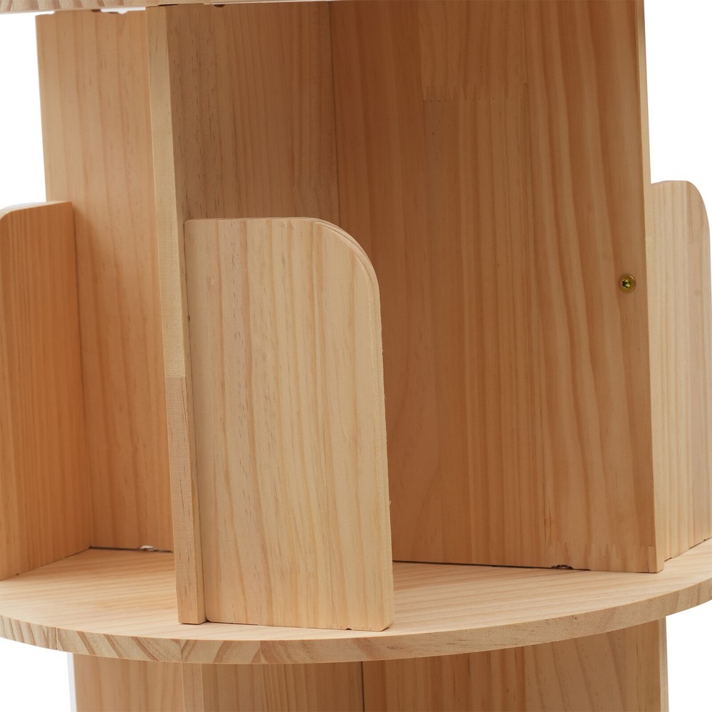 5 Tier Rotating Bookshelf 360 Display Freestanding Display Rack Stand Storage