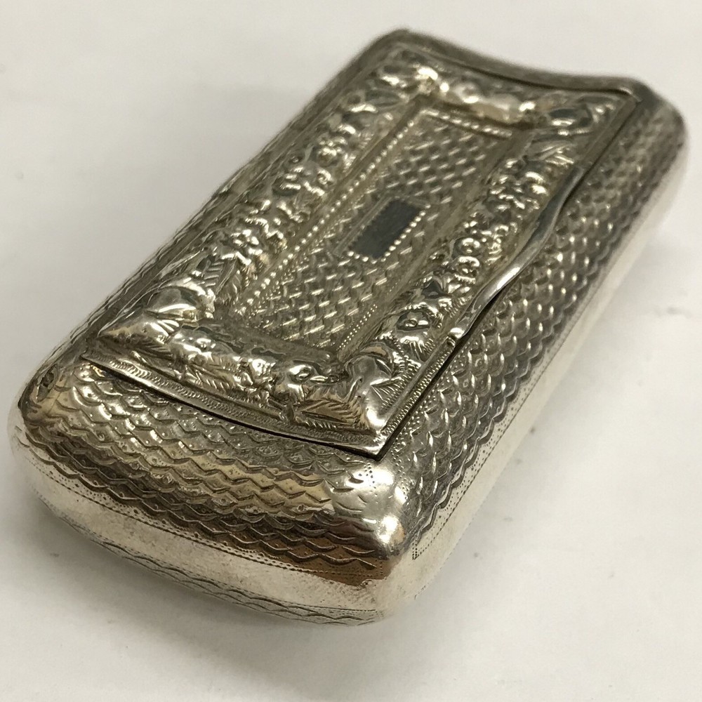 Fine Solid Silver Joseph Willmore Georgian Snuff Box 7cm X 3.5cm