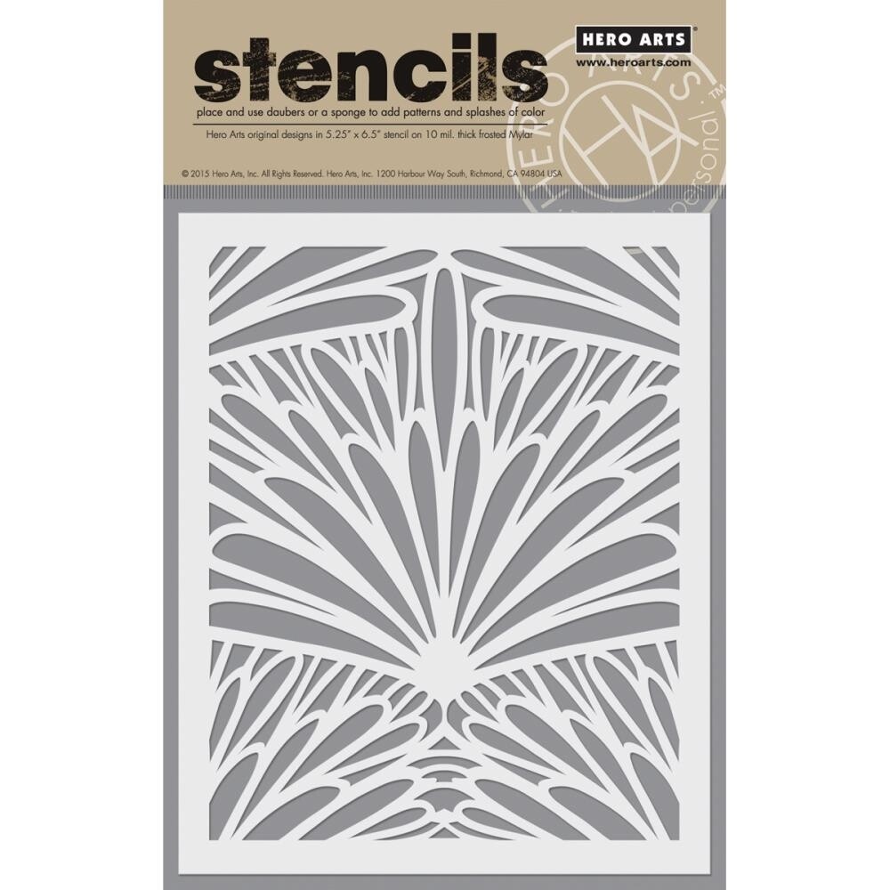 New Hero Arts "TROPICAL BACKGROUND" Stencil SA048