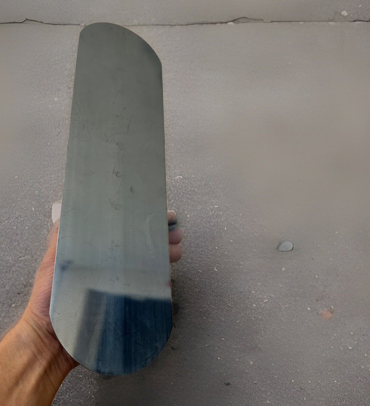 4" x 14" Swimming Pool Trowel - Smooth Concrete Finishing Trowel - Rounded