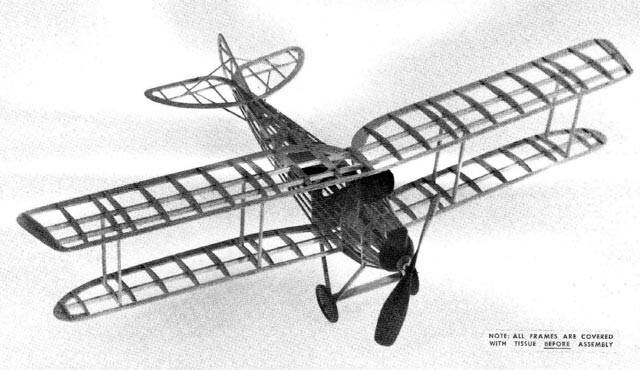 Guillows Model Airplane Plans (FF): RUMPLER C-5 24" Scale Rubber or .020 Engine