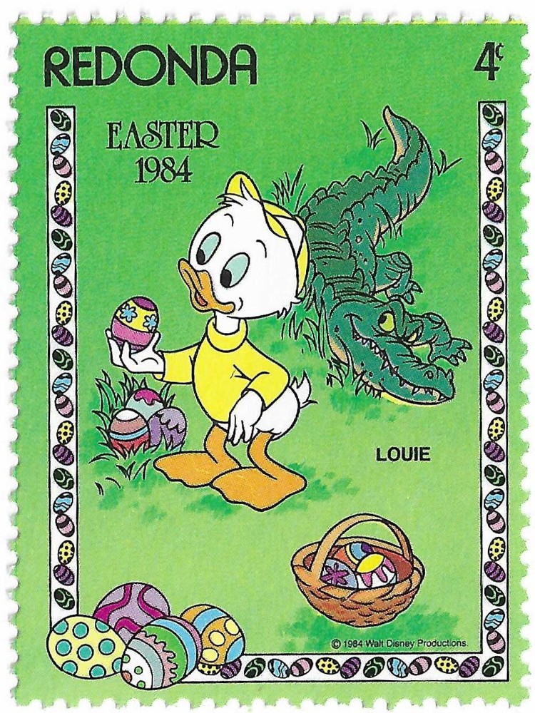 STAMP REDONDA SCOTT ??? "Disney - Louie" 4 CENT 1984 MH