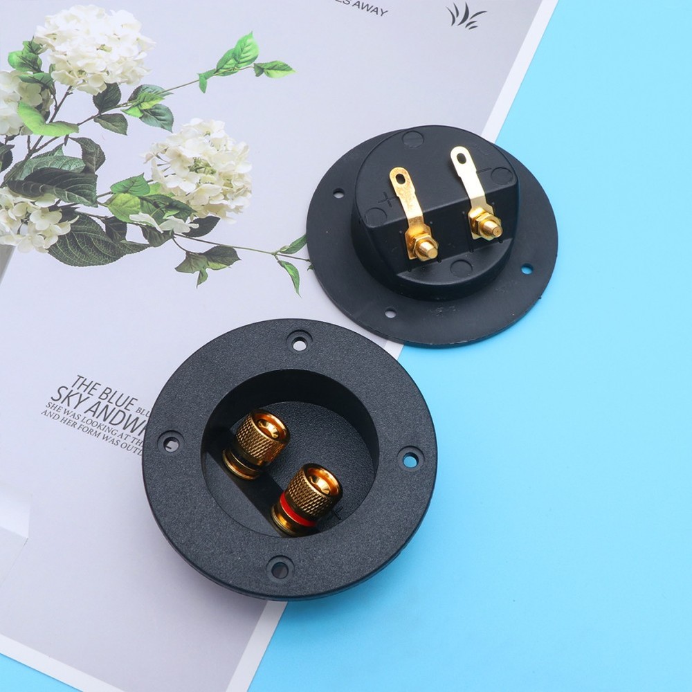 2Pcs Round Speaker Terminal Binding Post for Optimal Audio Performance
