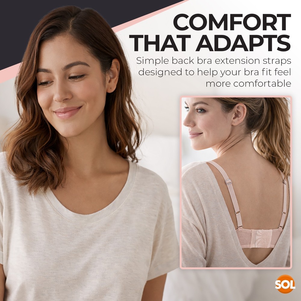 3 Row Bra Extender 3 Hook Extension Strap Strapless Underwear Maternity Elastic