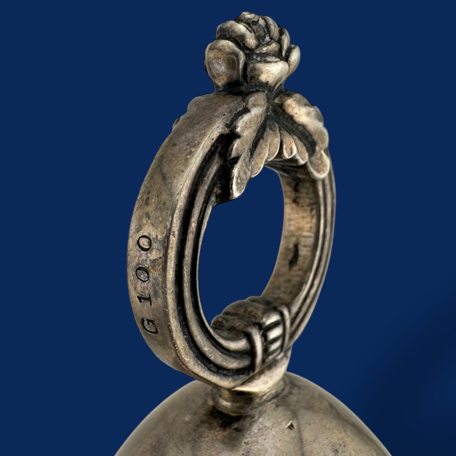 Vintage 1952 Sterling Silver Bell Monogrammed 103.7g 3.5” Tall