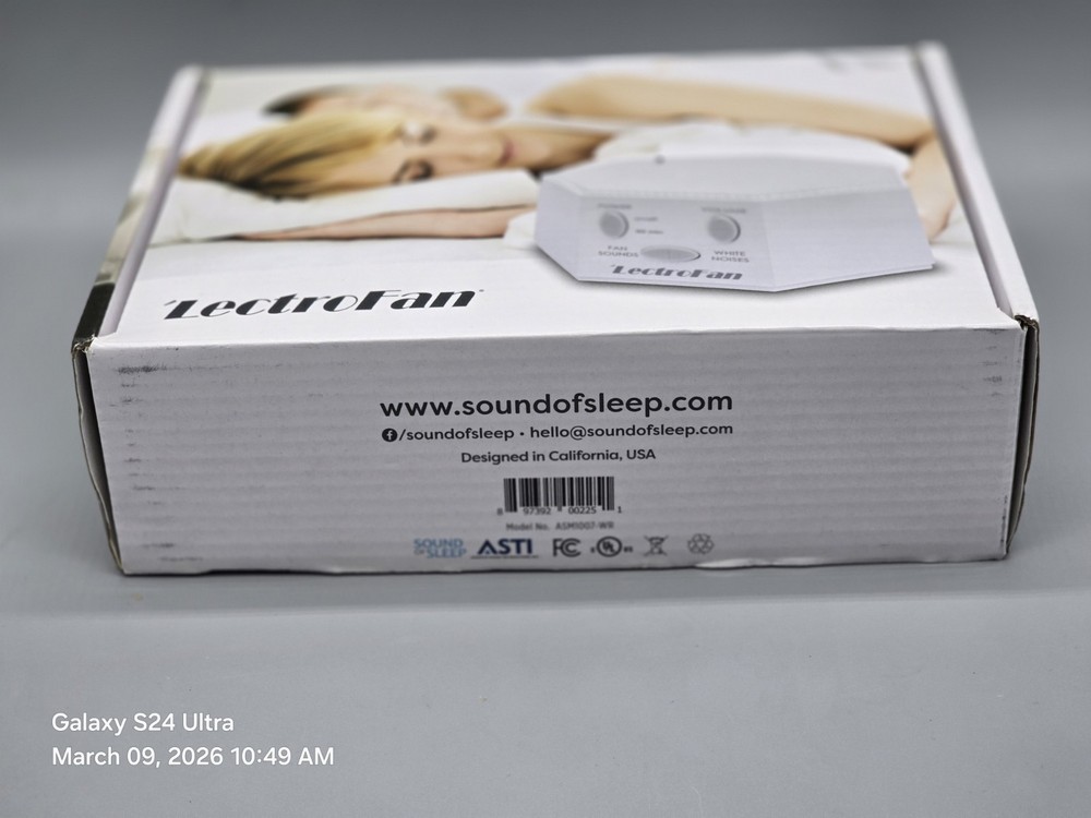 LectroFan ASM1007 White Noise Machine - White Open Box New