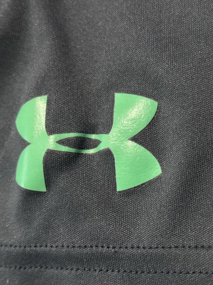 Under Armour Men Gray/Green Athletic Drawstring Short Size Medium